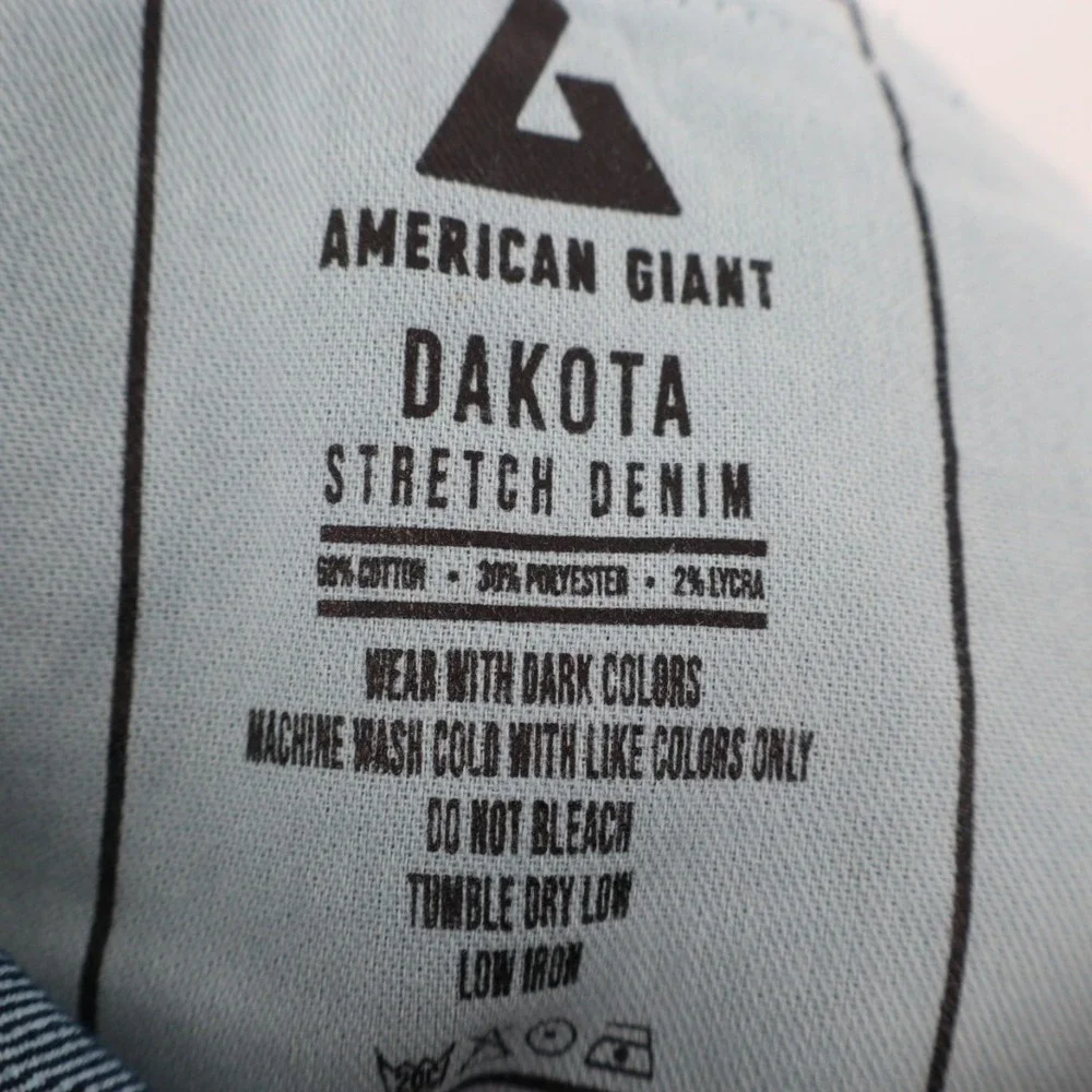 American Giant Slim Straight Jeans in Dark Indigo Blue
